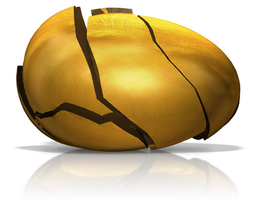 broken golden egg